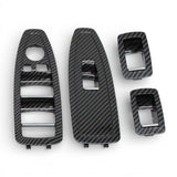 Cache Commutateur de Lève-Vitres pour BMW Série 1 F20 (2012 à 2019), réplique carbone, pack complet (x4)