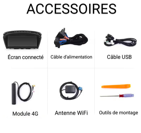 CarPlay et Android Auto pour BMW Série 3 et M3 E90 E92 (2005 à 2012), iDrive CCC ou CIC, vue 11