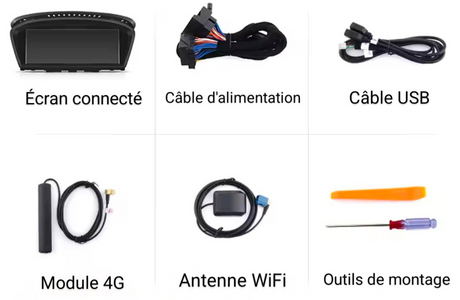 CarPlay et Android Auto pour BMW Série 3 et M3 E90 E92 (2005 à 2012), iDrive CCC ou CIC, vue 13