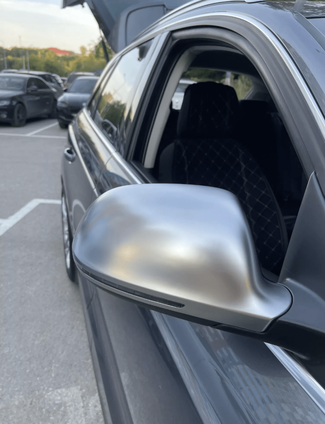 Coques de rétroviseurs argent mat pour Audi A5, S5, RS5 B8 (2007 à 2016)