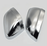Coques de rétroviseurs argent mat chromé pour Audi A4, S4, RS4 B9 (2015 à 2024), sans détecteur d'angle mort