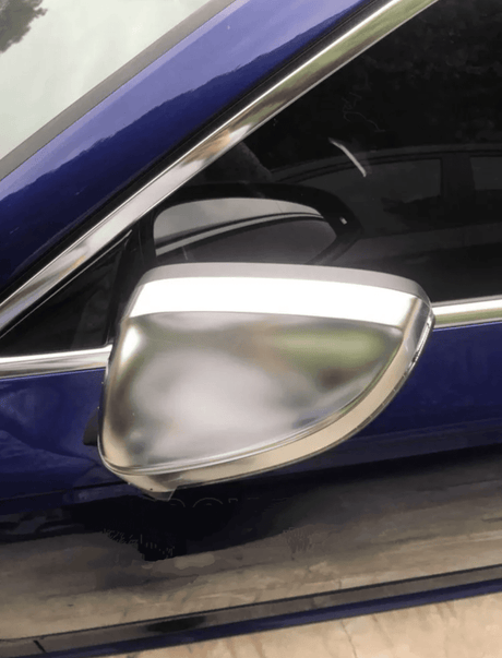 Coques de rétroviseurs argent mat chromé pour Audi A4, S4, RS4 B9 (2015 à 2024), vue 5