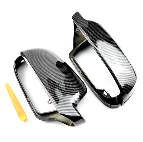 Coques de rétroviseurs fibre de carbone pour Audi A5, S5, RS5 B8 (2008 à 2016), après restylage (2011 à 2016), vue 1