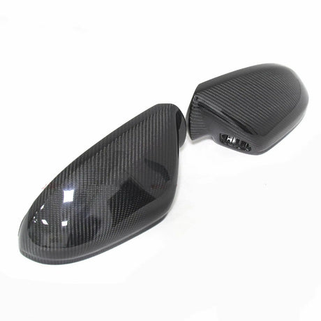 Coques de rétroviseurs fibre de carbone pour Audi A7, S7, RS7 C7 (2013 à 2018), avec assistant angle mort