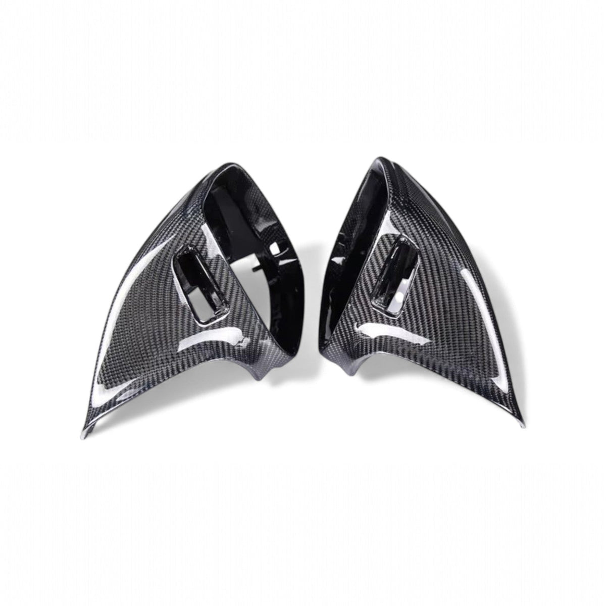 Coques de rétroviseurs fibre de carbone pour Audi Q5, SQ5 I (2009 à 2015), avec assistant angle mort