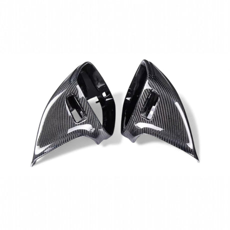 Coques de rétroviseurs fibre de carbone pour Audi Q7 I Phase 2 (2010 à 2015), avec assistant angle mort