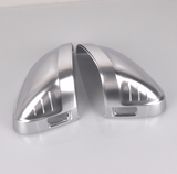 Coques de rétroviseurs look alu brossé pour Audi A5, S5, RS5 B9 (2016 à 2024), avec détecteur d'angle mort