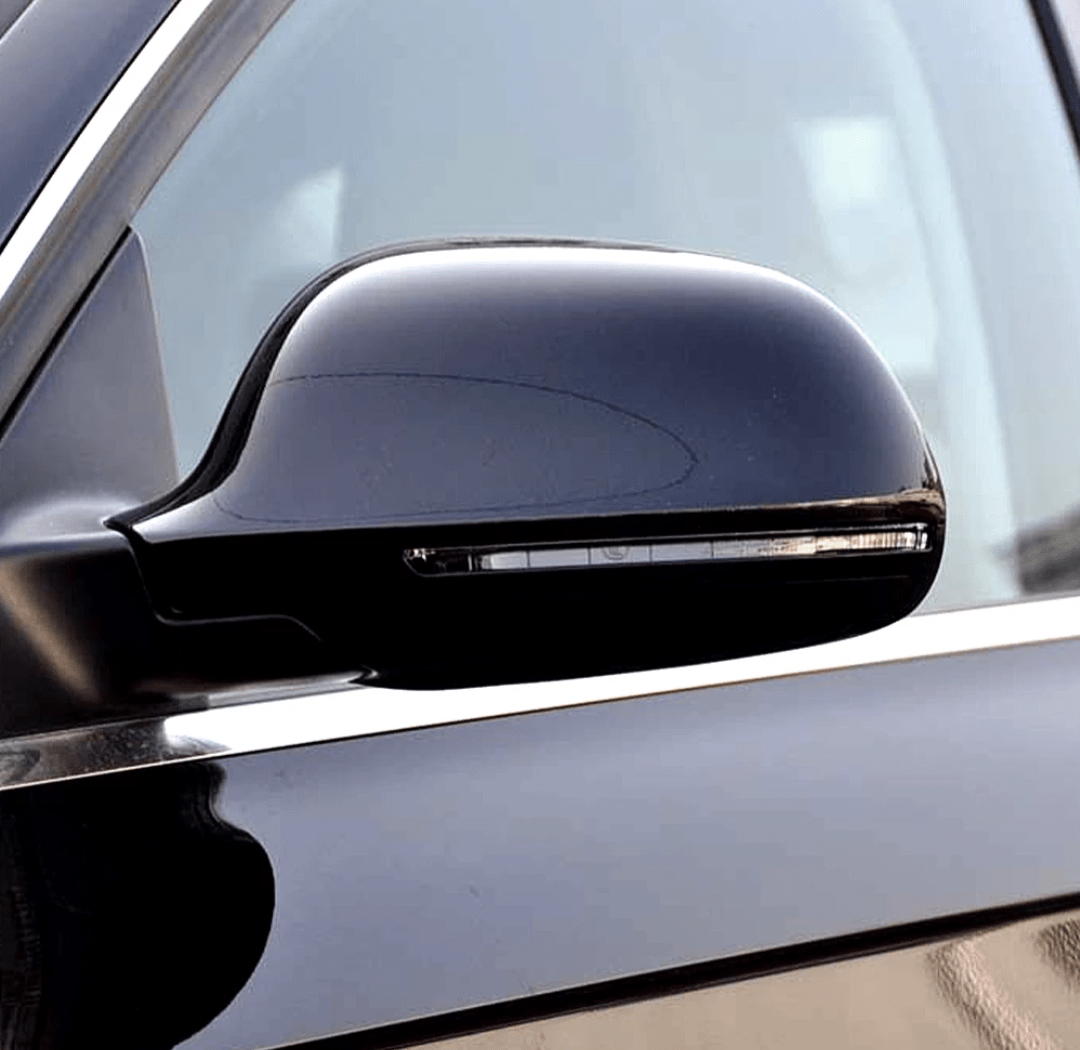 Coques de rétroviseurs noir brillant pour Audi A4, S4, RS4 B8 (2007 à 2015), vue 2