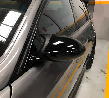Coques de rétroviseurs type M3 noires brillantes pour BMW Série 3 E90 et E92 (2006 à 2012), vue 3