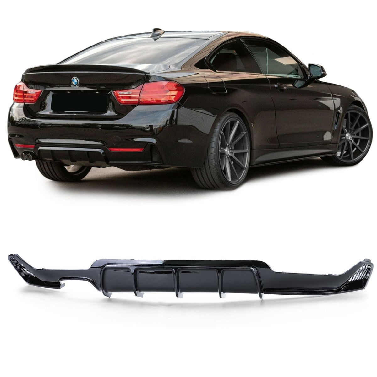 Diffuseur de pare-choc arrière pour BMW Série 4 F32 Pack M (2013 à 2020), vue 7