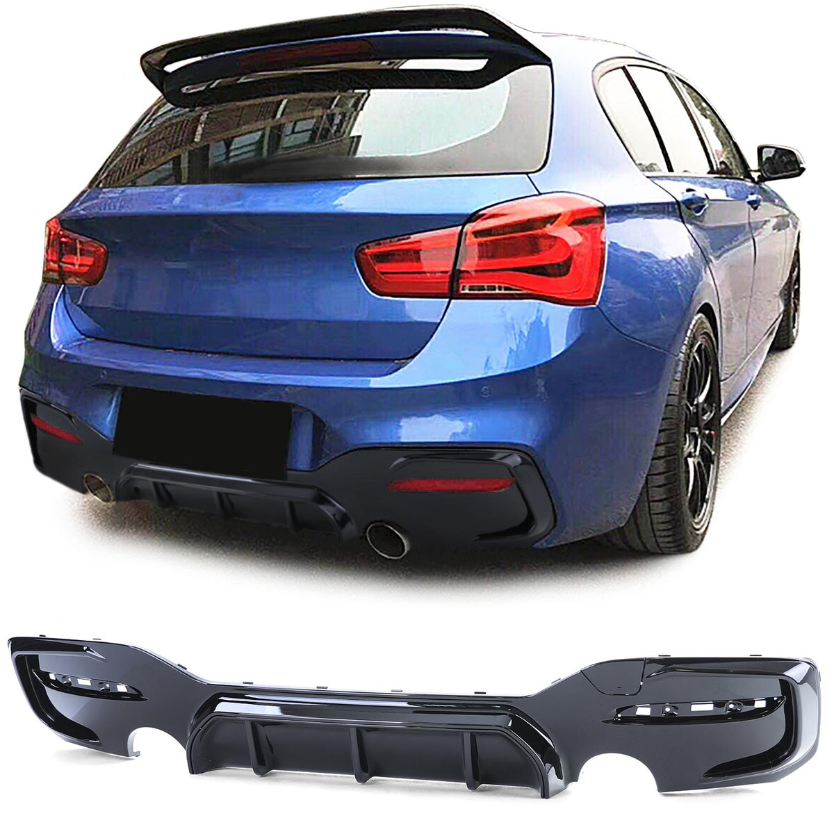 Diffuseur de pare-choc arrière type M Performance pour BMW Série 1 F20 (2011 à 2018), BMW M140i