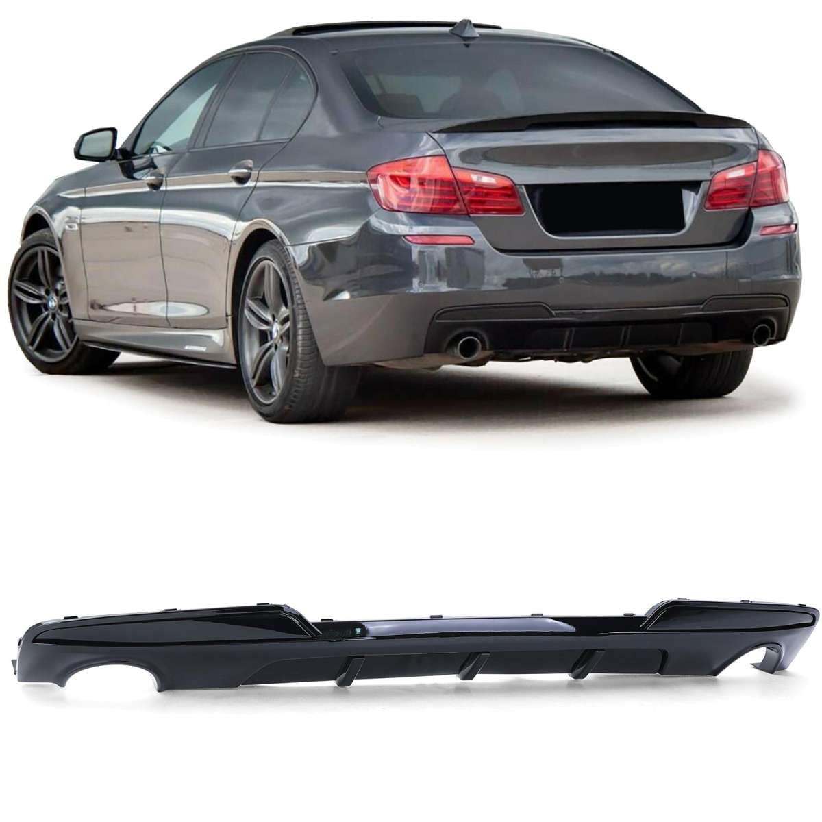 Diffuseur pare-choc arrière type M Performance pour BMW Série 5 F10 (2010 à 2018), vue 11