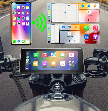 Écran GPS connecté CarPlay pour moto BMW, écran 7 pouces