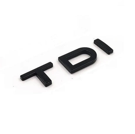 Emblème de coffre Audi TDI Black Edition, logo noir sport et élégant