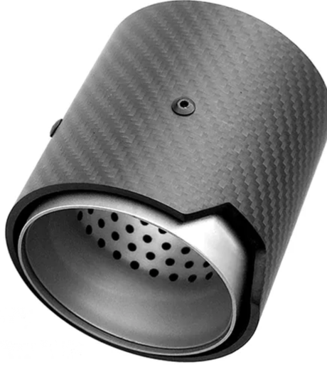 Embout de sortie d'échappement en carbone look BMW M, finition carbone mat