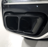 Embouts de sortie d'échappement look BMW M pour BMW X5 G05, X6 G06 et X7 G07, coloris noir, sortie double