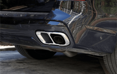Embouts de sortie d'échappement look BMW M pour BMW X5 G05, X6 G06 et X7 G07, coloris chrome, sortie double