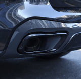 Embouts de sortie d'échappement look BMW M pour BMW X5 G05, X6 G06 et X7 G07, coloris noir, sortie simple