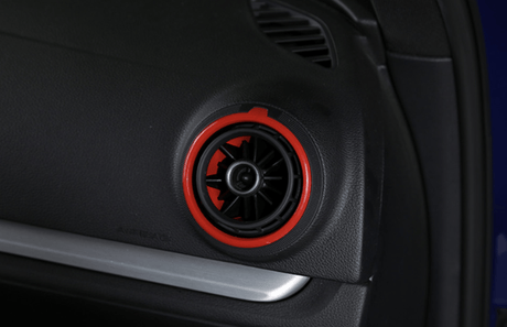 Entourages de grilles de ventilation colorés pour Audi A3, S3 8V (2013 à 2020), vue 2