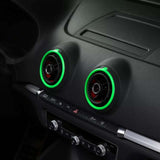 Entourages de grilles de ventilation colorés pour Audi A3, S3 8V (2013 à 2020), phase 1 (2013 à 2016), vue 4