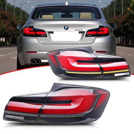 Feux Arrières OLED look LCI G30 pour BMW Série 5 F10 (2010 à 2017), vue 2
