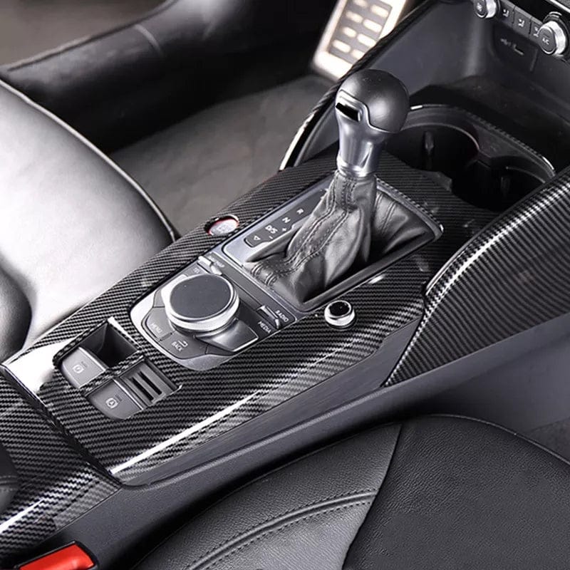 Garniture de console centrale look carbone pour Audi A3, S3 8V (2012 à 2020), vue 2