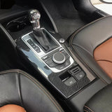Garniture de console centrale look carbone pour Audi A3, S3 8V (2012 à 2020), sans démarrage sans clé, garniture en façade