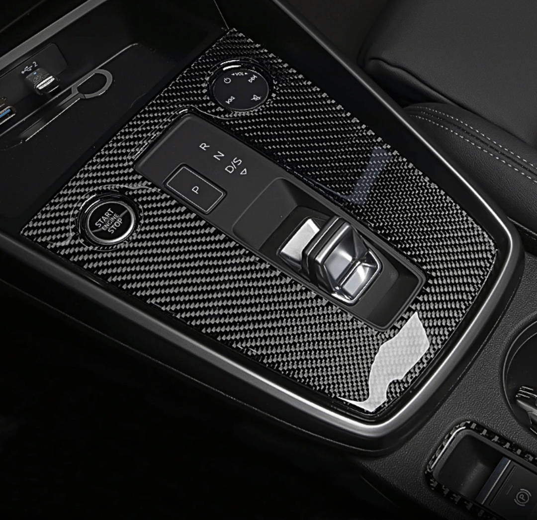 Garniture entourage de levier look carbone pour Audi A3, S3, RS3 8Y (2021 à 2024)