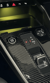 Garniture entourage de levier look carbone pour Audi A3, S3, RS3 8Y (2021 à 2024), vue 2