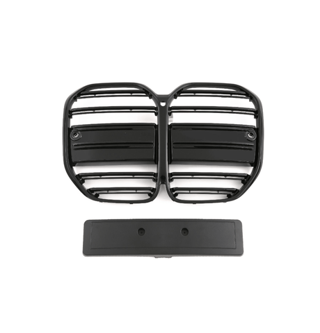 Grille de calandre look M4 CS noir brillant pour BMW Série 4 G22 G23 type M Performance (2020 à 2026), vue 4