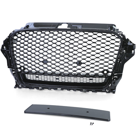 Grille de calandre nid d'abeille look RS3 pour Audi A3 8V (2012 à 2020), vue 4