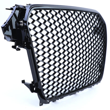 Grille de calandre nid d'abeille look RS4 pour Audi A4 B8 (2007 à 2015), vue 7
