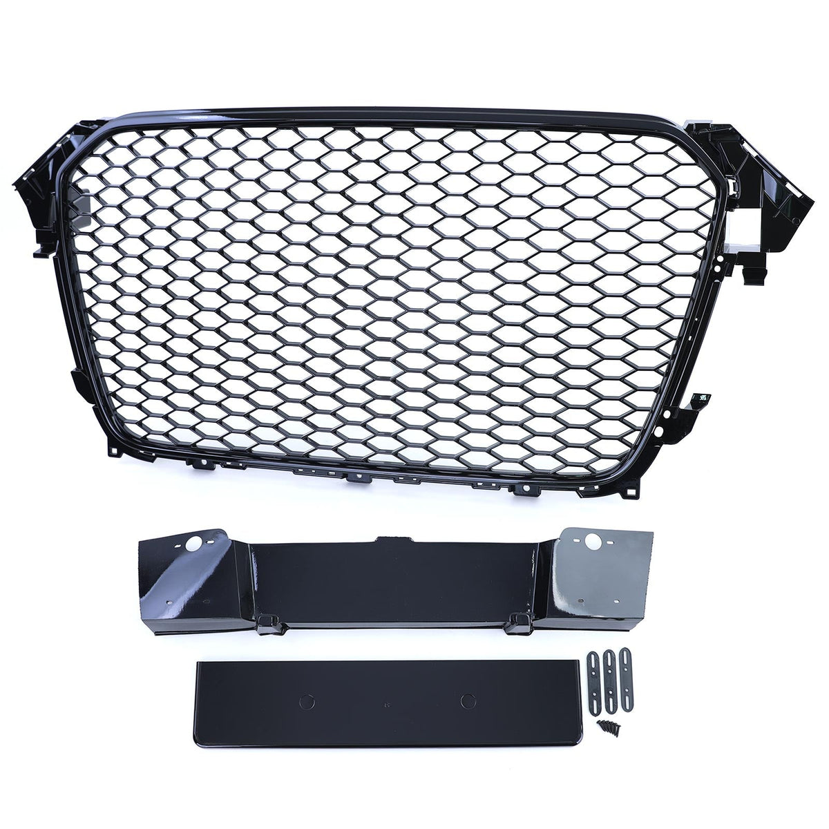Grille de calandre nid d'abeille look RS4 pour Audi A4 B8 (2007 à 2015), phase 2 - décembre 2011 à 2015