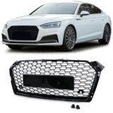 Grille de calandre nid d'abeille look RS5 pour Audi A5 B9 (2016 à 2024), vue 4