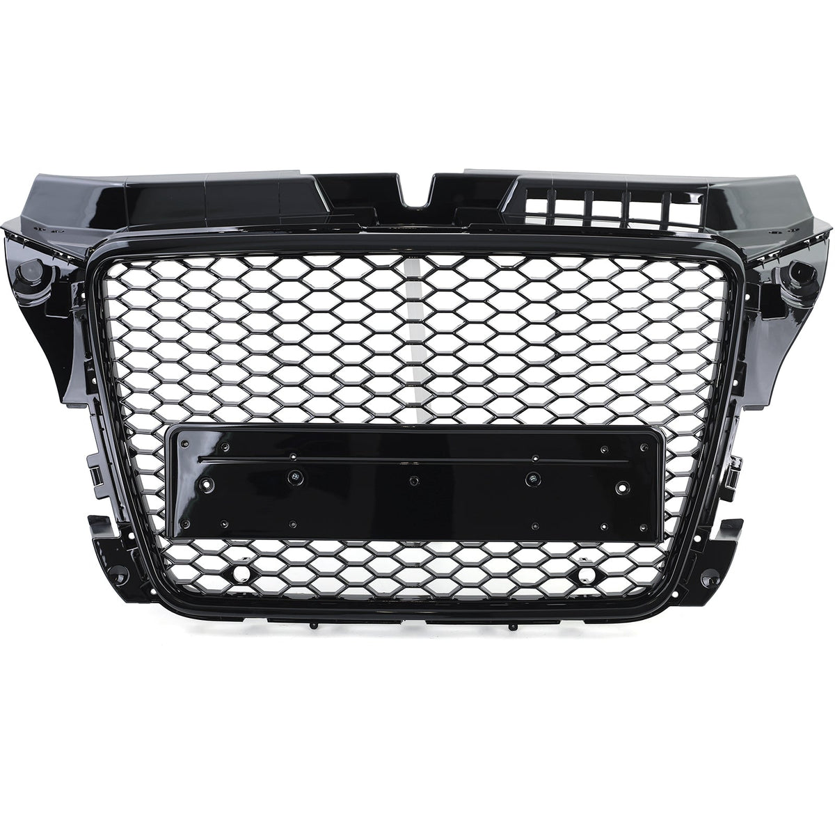 Grille de calandre noire nid d'abeille type RS3 pour Audi A3 8P (2005 à 2012), vue 2