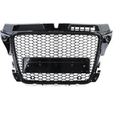 Grille de calandre noire nid d'abeille type RS3 pour Audi A3 8P (2005 à 2012), vue 2