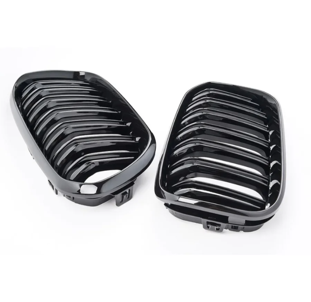 Grilles de calandre noir brillant pour BMW Série 1 F20 F21 look M Performance (2011 à 2019), vue 8