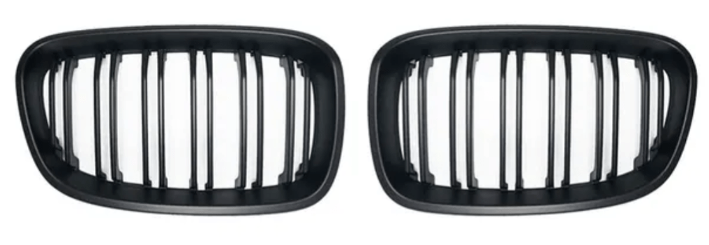 Grilles de calandre noir brillant pour BMW Série 1 F20 F21 look M Performance (2011 à 2019), vue 9