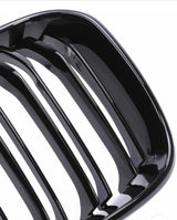 Grilles de calandre noir brillant pour BMW Série 1 F20 F21 look M Performance (2011 à 2019), vue 11