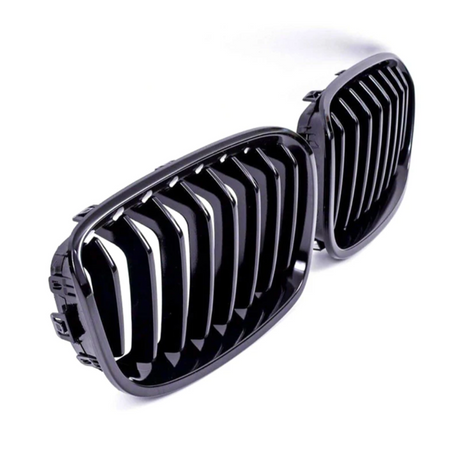 Grilles de calandre noir brillant pour BMW Série 1 F20 F21 look M Performance (2011 à 2019), vue 15