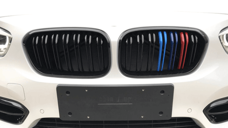 Grilles de calandre noir brillant pour BMW Série 1 F20 F21 look M Performance (2011 à 2019), vue 23