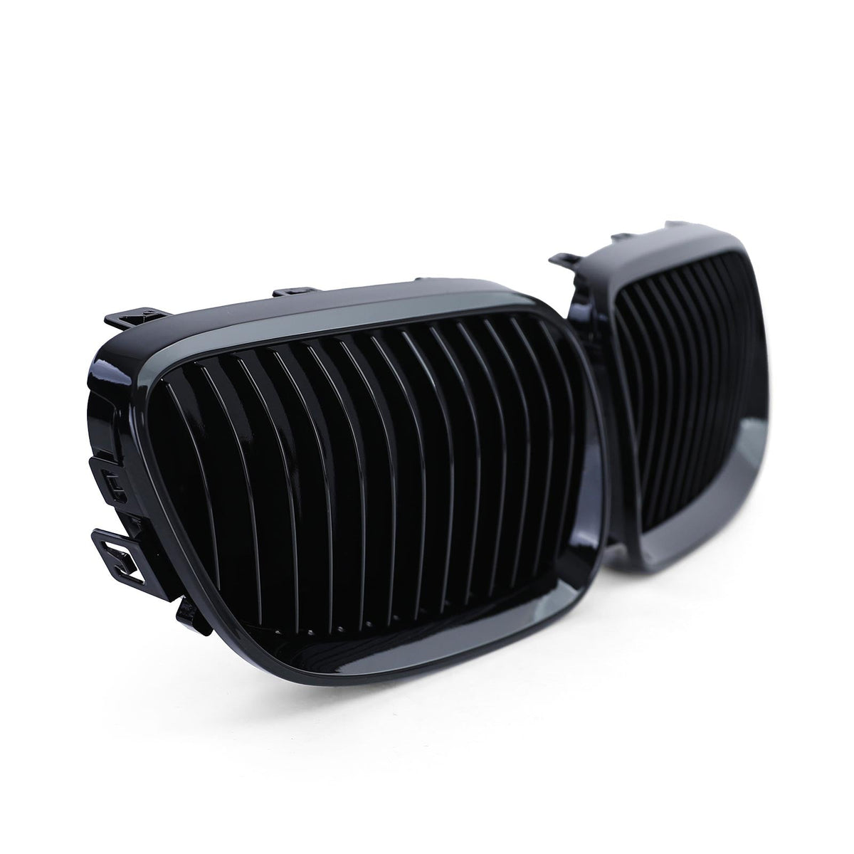 Grilles de calandre noir brillant pour BMW Série 3 E92 E93 look M Performance (2006 à 2014), vue 6