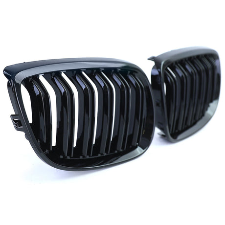 Grilles de calandre noir brillant pour BMW Série 3 E92 E93 look M Performance (2006 à 2014), vue 11