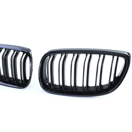 Grilles de calandre noir brillant pour BMW Série 3 E92 E93 look M Performance (2006 à 2014), vue 12