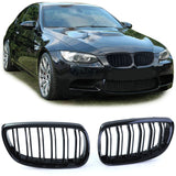 Grilles de calandre noir brillant pour BMW Série 3 E92 E93 look M Performance (2006 à 2014), vue 17