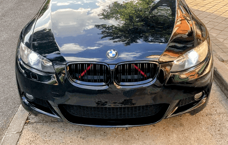 Grilles de calandre noir brillant pour BMW Série 3 E92 E93 look M Performance (2006 à 2014), vue 18