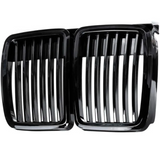 Grilles de calandre noir brillant pour BMW Série 3 et M3 E30 (1982 à 1991), coloris noir brillant