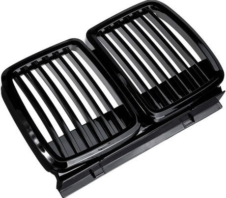 Grilles de calandre noir brillant pour BMW Série 3 et M3 E30 (1982 à 1991), vue 7