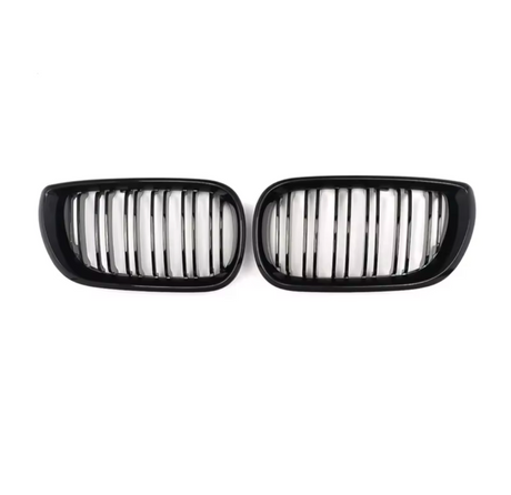 Grilles de calandre noir brillant pour BMW Série 3 M3 E46 (1998 à 2005), double lame
