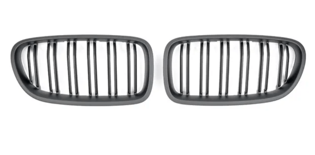 Grilles de calandre noir brillant pour BMW Série 5 M5 F10 F11 Berline et Touring (2010 à 2017), finition noir mat